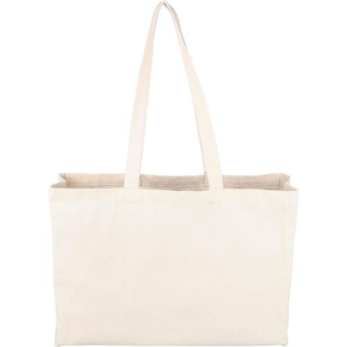 Oeko-Tex pamut bevásárlótáska, 280 g/m2, natúr