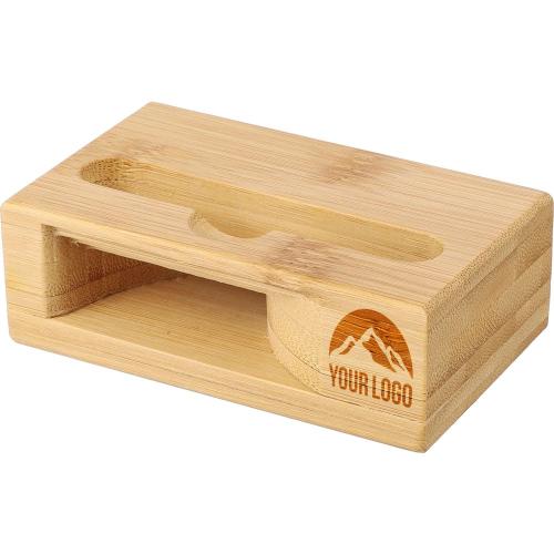 Bambusz telefontartó, barna