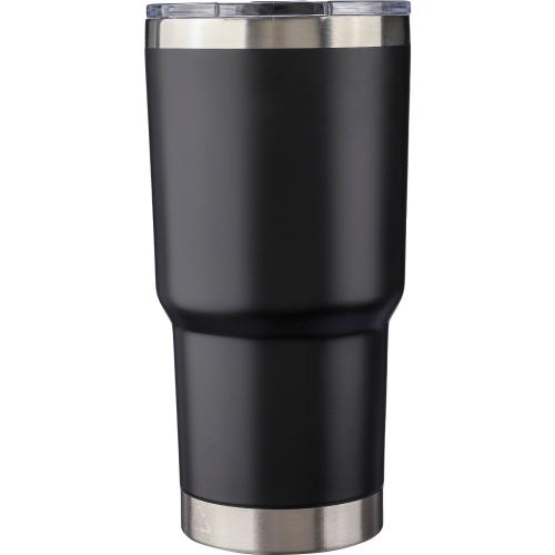 Rozsdamentes acél duplafalú pohár, 590 ml, fekete