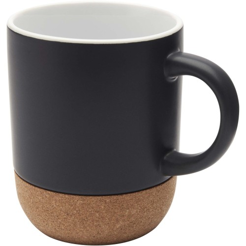 Billie kerámiabögre parafával, 300 ml, fekete