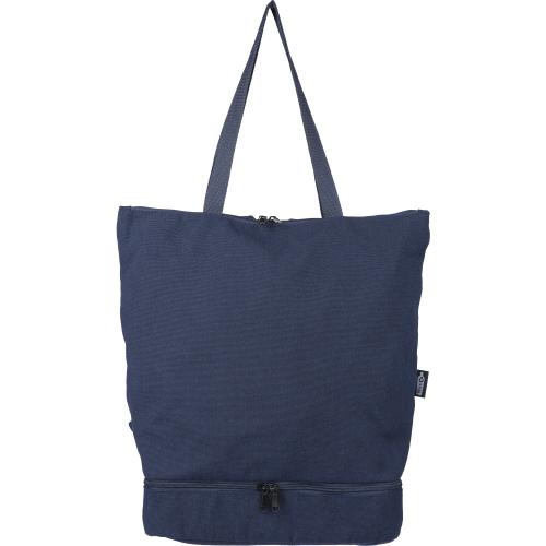 Bevásárlótáska és hátizsák újrahasznosított anyagból, kék