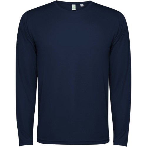 Roly Estoril hosszúujjú unisex póló, sötétkék, XL