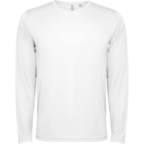 Roly Estoril hosszúujjú unisex póló, fehér, 2XL