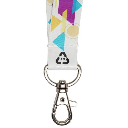 RPET nyakpánt cseppkarabinerrel, 20 mm (alapanyag)