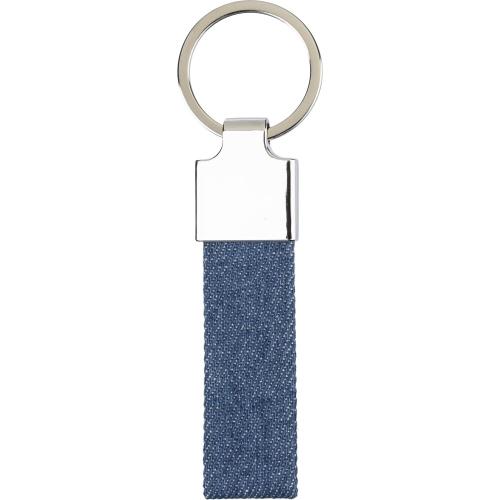Denim kulcstartó, kék