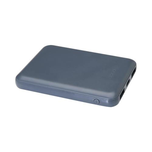 Asama újrahasznosított műanyag powerbank, 5000 mAh, kék