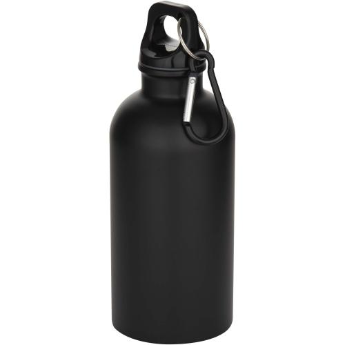 Oregon újraacél vizespalack karabinerrel, 400 ml, fekete