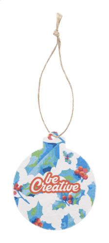 egyedi magpapír karácsonyfadísz, kör