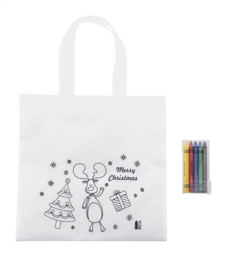 színezhető karácsonyi táska