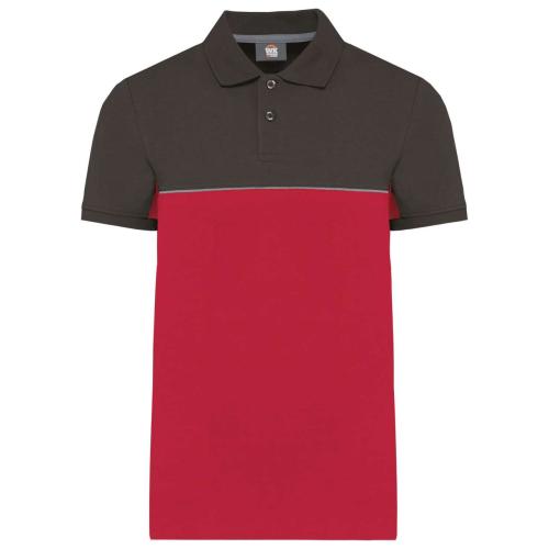 UNISEX ECO-FRIENDLY TWO-TONE SHORT SLEEVE POLO SHIRT