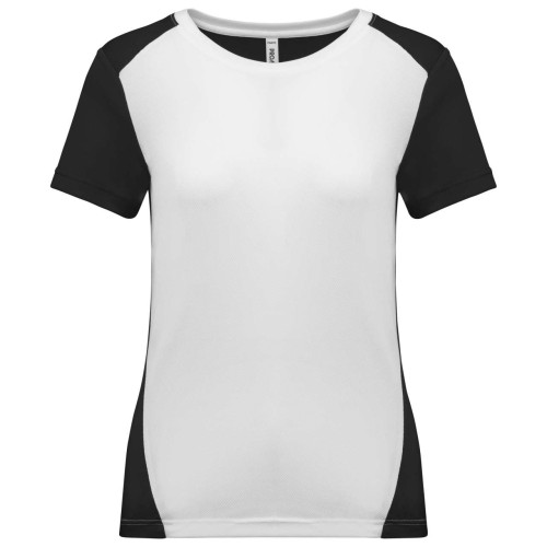 NŐI KÖRNYEZETBARÁT KÉT SZÍNŰ SPORT PÓLÓ