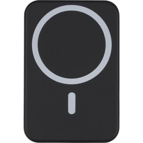 Vezeték nélküli powerbank, 5000 mAh, fekete