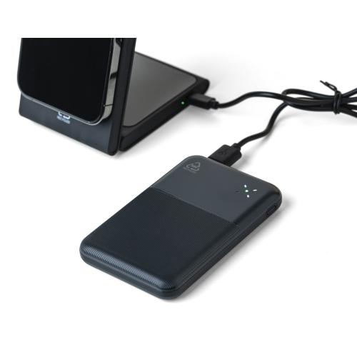 Powerbank gyorstöltő, 10 000 mAh, fekete