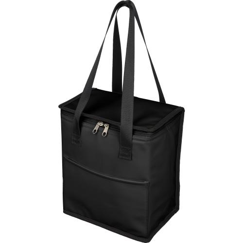 Hűtőtáska, újrahasznosított PU, fekete