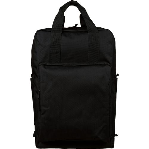 Hátizsák, 900D újra-poliészter, fekete