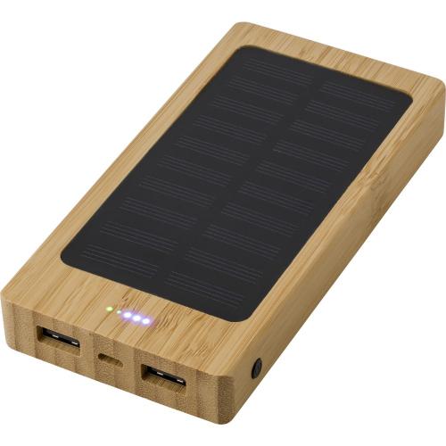 Bambusz powerbank, 8000 mAh, natúr