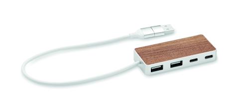 4 portos USB hub, 27,5cm kábel