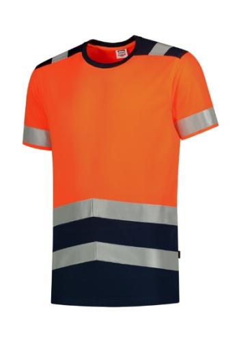 T-Shirt High Vis Bicolor fluoreszkáló narancssárga S