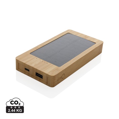 Sunwick 10.000 mAh bambusz napelemes powerbank