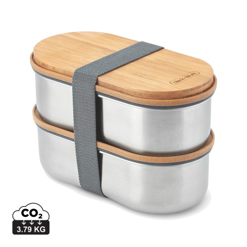 Black+Blum rozsdamentes acél dupla bento doboz