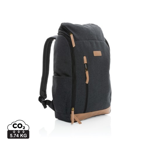 Impact AWARE™ 16oz. újrahasznosított vászon laptop hátizsák