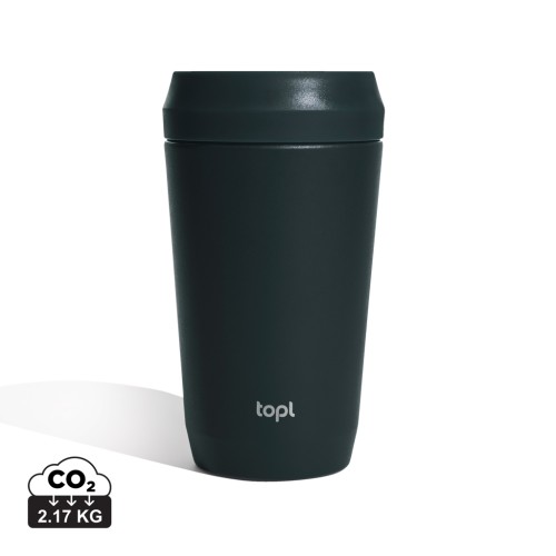 Topl újrahaszn. acél elviteles pohár, 354 ml