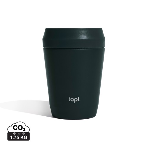 Topl újrahaszn. acél elviteles pohár, 235 ml