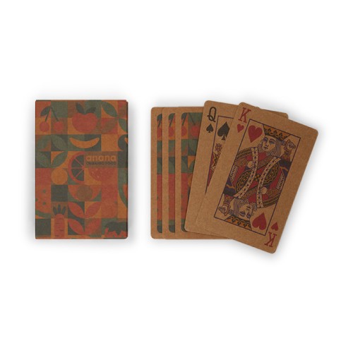 54 újrahasznosított játékkártya, az Ön dizájnjával 1 oldalon.