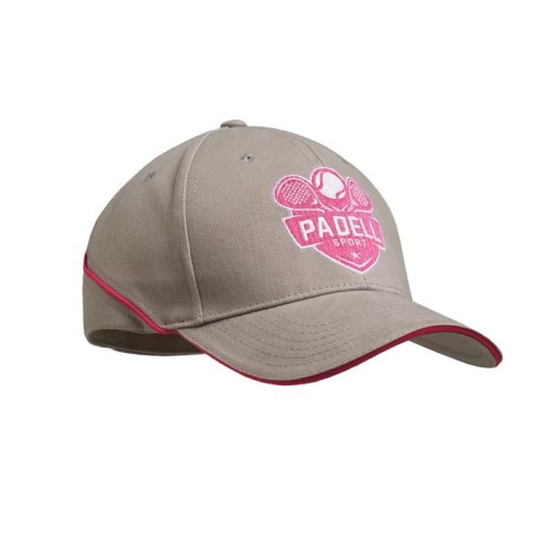 6 paneles, fésült nehéz pamut színes díszcsíkkal és szendvics ellenzővel