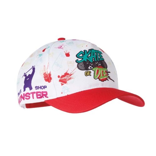 5 paneles, 4 szín kolor nyomtatott PES sapka.