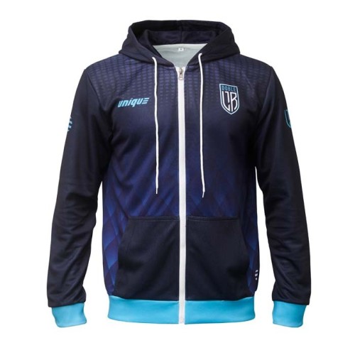 Szublimált, cipzáras kapucnis pulóver 280g/m²