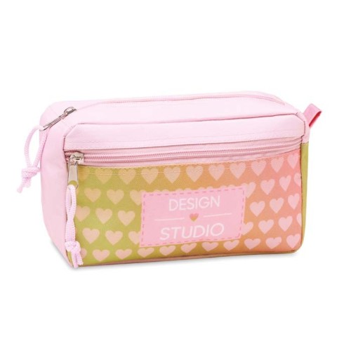 4 szín kolor emblémázott kozmetikai táska 600D poliészterből