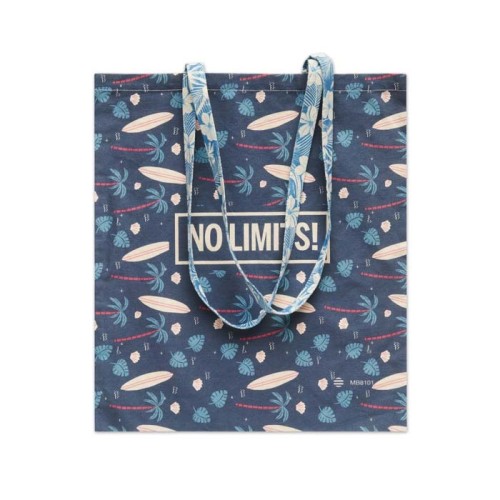 Pamutvászon bevásárlótáska hosszú fülekkel (38x42 cm).