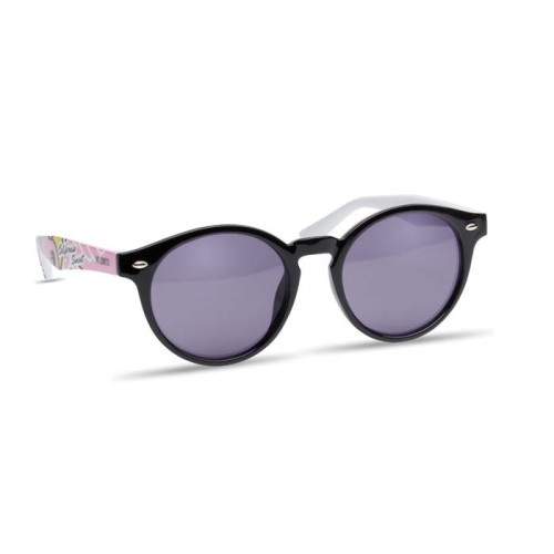 Teljesen testreszabott, kerek formájú rPET napszemüveg (UV400)