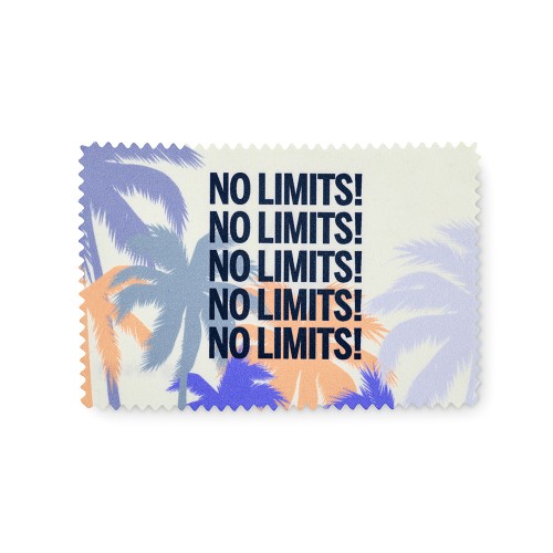 200gsm Európai gyártású 4 szín kolor emblémázott rPET törlőkendő (10x15 cm)