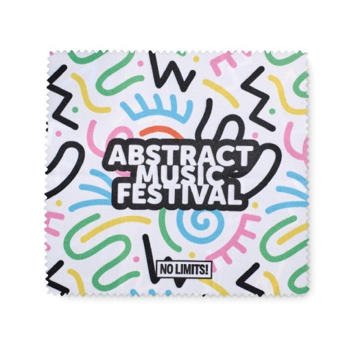 200gsm Európai gyártású 4 szín kolor emblémázott mikroszálas törlőkendő (17x18 cm)