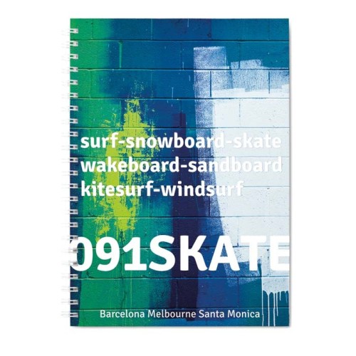 A4 spirálozott jegyzetfüzet az Ön egyedi dizájnja szerinti keménytáblás borítóval és lapokkal.