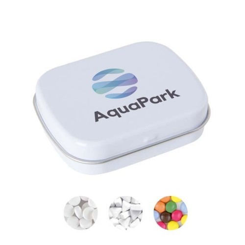 Kis zsanéros doboz választható cukorkával.