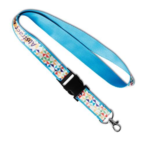 Levehető csatos, poliészter nyakpánt szublimált szatén réteggel.