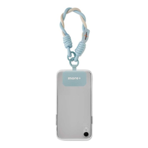 2 színű, fonott telefontartó az Ön egyedi címkéjével és két karabinerrel