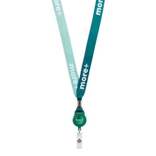 Szublimációs RPET nyakpánt fém zsinórzárral, kártyatartóval.