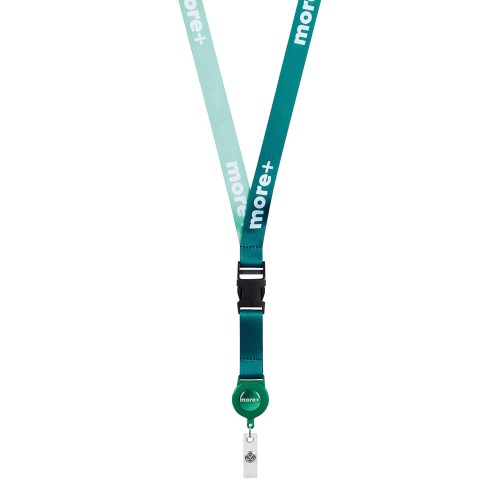 Levehető csatos, szublimációs RPET nyakpánt kártyatartóval.