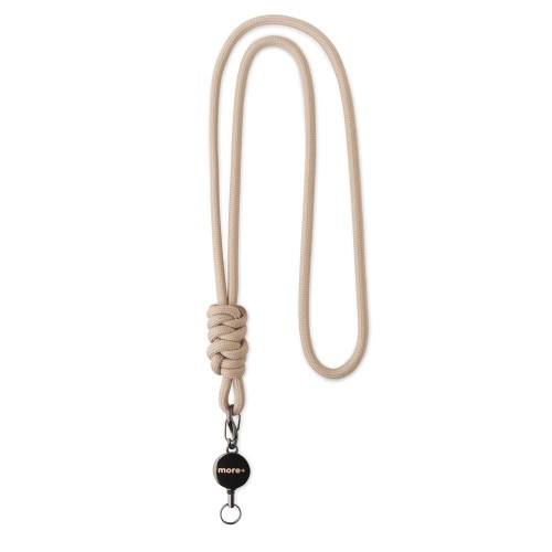 Egyszínű zsinóros nyakpánt visszahúzható fém tartóval