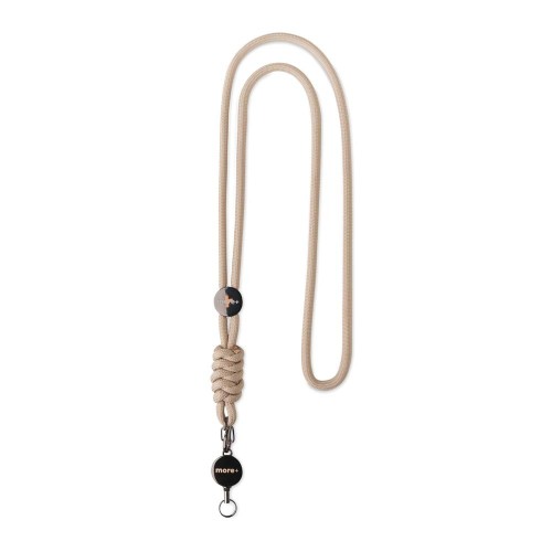 Egyszínű, állítható zsinóros nyakpánt visszahúzható fém tartóval.