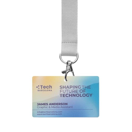 Tartós, PVC-ből készült azonosító- vagy rendezvénykártyák (54x86 mm)