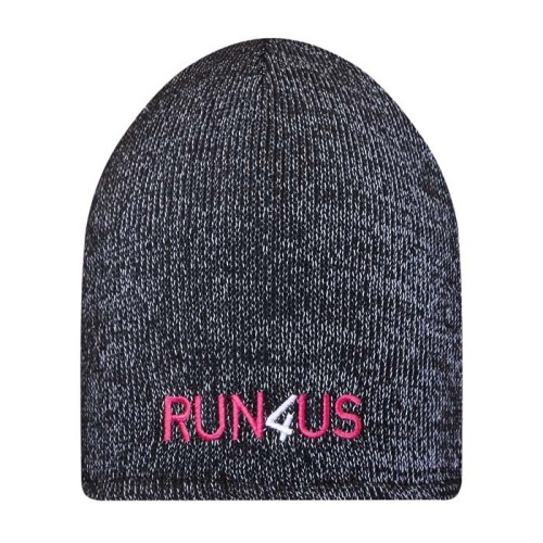 Duplarétegű akril kötött sapka fényvisszaverő szálakkal.