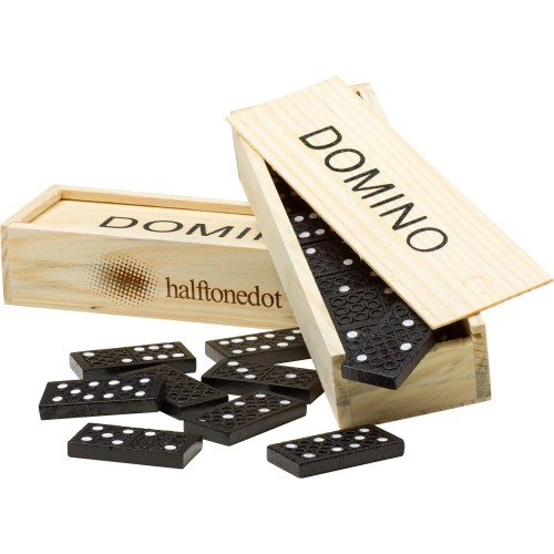 Domino társasjáték fadobozban