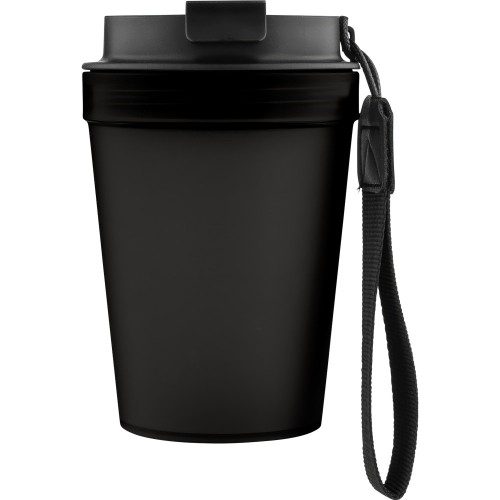 Útipohár, áttetsző, 350 ml, fekete