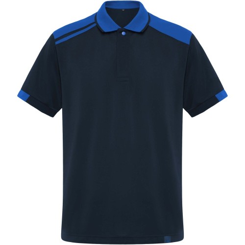Roly Samurai antibakteriális galléros póló, Navy Blue, Royal blue, XL
