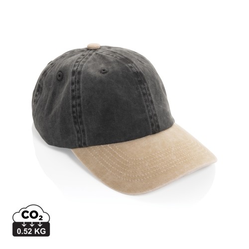 BEAU AWARE™ 6 paneles kétszínű pamut twill sapka (270 g/m²)